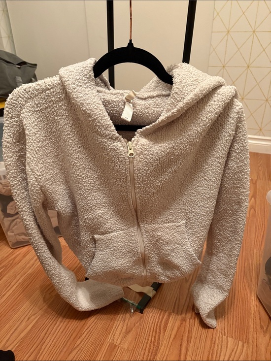 SKIMS Tops - SKIMS Cream Sherpa Zip Hoodie